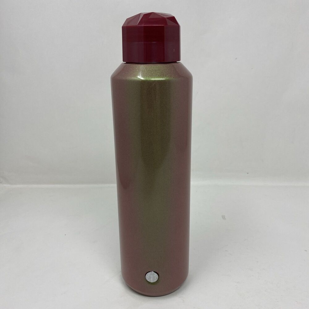 Starbucks 2022 Vacuum Insulated Water Bottle Tumbler Burgundy Green Iridescent